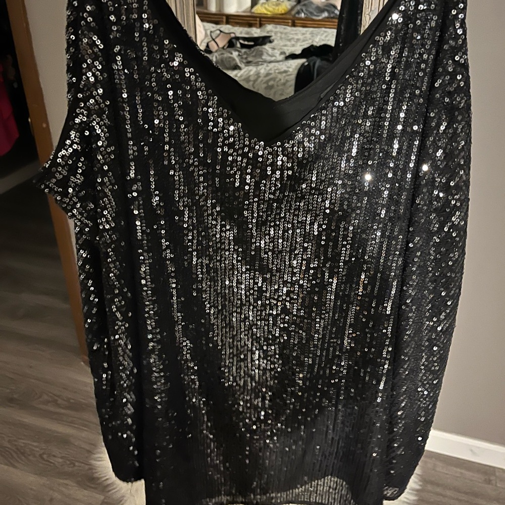 Torrid Sequin Flowy Tank